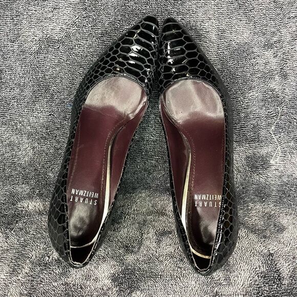 Stuart Weitzman Snake Embossed Leather Pumps size 6 - Picture 5 of 9